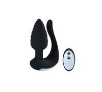 Plug anale Perline di rotazione dei vibratori dell'uomo Spina anale Controllo senza fili Gel di silice Doppio motore Giocattoli Per Masturbatore per uomini Macchina del sesso Dildo
