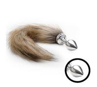 Plug butt anale con coda dilatatore in metallo indossabile mini dildo piccolo