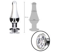 Plug anale piccolo con pietra dilatatore mini dildo indossabile butt in metallo