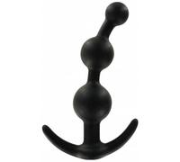 Plug anale piccolo dildo a sfere mini dilatatore butt morbido indossabile black