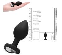 Plug anale piccolo dildo indossabile in silicone dilatatore mini butt con pietra