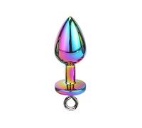Plug anale Piccolo medio grande perline anali Butt plug Morsetti per capezzoli di perle Set con catena Clip per seno in metallo Bondage Coppia Gioco giocattolo