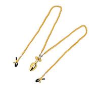 Plug anale Piccolo medio grande perline anali Butt plug Morsetti per capezzoli di perle Set con catena Clip per seno in metallo Bondage Coppia Gioco giocattolo