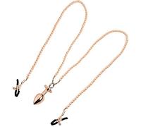 Plug anale Piccolo medio grande perline anali Butt plug Morsetti per capezzoli di perle Set con catena Clip per seno in metallo Bondage Coppia Gioco giocattolo