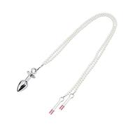 Plug anale Piccolo medio grande perline anali Butt plug Morsetti per perle Set con catena Clip per seno in metallo Bondage Coppia Gioco giocattolo
