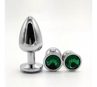 Plug anale Plug anale 3 dimensioni Butt plug in acciaio inossidabile di cristallo colorato Per Stimolatore per donne Giocattoli del sesso anale Per Coppie Massaggiatore della prostata