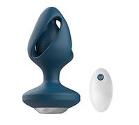 Plug anale Plug anale a 10 velocità Plug anale Vibratore Massaggio alla prostata Giocattoli sessuali Plug anale vibrante gay Telecomando wireless (blu senza scatola)