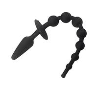 Plug anale Plug anale a doppia testa con perline piccole Plug anale manuale in silicone Dildo Giocattolo del sesso Perline/giocattoli anali