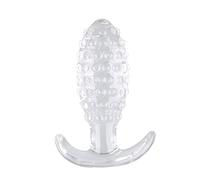 Plug anale Plug anale Butt Plug Silicone a forma di ananas Butt plug anale S/M/L/XL Stimolatore Giocattoli del sesso anale Massaggiatore della prostata Dildo (bianco M)