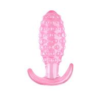 Plug anale Plug anale Butt Plug Silicone a forma di ananas Butt plug anale S/M/L/XL Stimolatore Giocattoli del sesso anale Massaggiatore della prostata Dildo (rosa L)