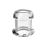 Plug anale Plug anale con perline anali sbirciate cave con tappo Expander Tunnel Trasparente Dilatazione dell'ano Adult Gay (Trasparente S)