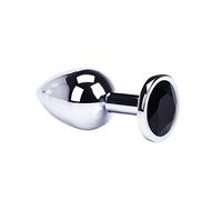 Plug anale Plug anale Cosplay Stainless Smooth Mini Round Metal teel Dildo Butt Plug Tail Massaggiatore della prostata giocattoli del sesso per adulti (nero)