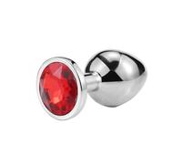 Plug anale Plug anale di piccole dimensioni Plug anale in acciaio inossidabile con ciondolo in cristallo a forma di cuore, massaggiatore per la prostata, giocattoli sessuali Per adulti