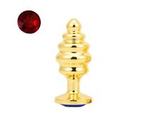 Plug anale Plug anale dorato Filo metallico Giocattolo anale Per Donna Uomo Butt plug in cristallo Giocattoli sessuali in acciaio inossidabile Massaggiatore Dildo 3 dimensioni