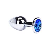 Plug anale Plug anale Giocattoli del sesso Rotondo in metallo inossidabile Acciaio liscio Butt Piccola coda Dildo Intimo Goods(Blue-S)