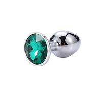 Plug anale Plug anale Giocattoli sessuali Mini metallo a forma rotonda Acciaio inossidabile liscio Butt Coda piccola Dildo femminile/maschile Articoli intimi (verde)