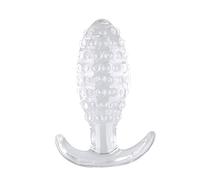 Plug anale Plug anale Giocattoli sessuali Per Coppia Ananas Plug anale indossabile Massaggio granulare morbido Butt Vagina Masturbatore Giocattolo sessualità(White-XL,China)