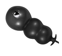 Plug anale Plug anale gonfiabile in silicone con sfera d'acciaio Grande plug anale luminoso Per Man Gay Woman Massaggio prostatico