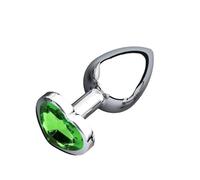 Plug anale Plug anale in cristallo a forma di cuore Spina liscia in acciaio inossidabile Spina anca Butt Plug Stimolatore Cortile Massaggiatore prostatico Giocattolo dildo