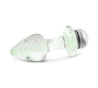 Plug anale Plug anale in cristallo Vibratore Butt plug in vetro luminoso Telecomando leggero Dildo Giocattoli anali Massaggio alla prostata Buttplugs