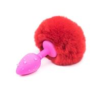 Plug anale Plug anale in gel di silice Coda di coniglio peloso Coda di coniglio Plug anale liscio Giocattoli del sesso cosplay Per Donne Giocattoli erotici per adulti Prodotti del sesso