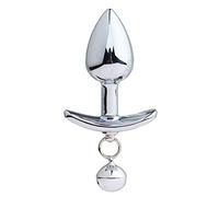 Plug anale Plug anale in metallo con collare a catena Massaggiatore prostatico Bdsm Guinzaglio Giochi per adulti Stimolatore erotico Giocattoli sessuali Gay (S)
