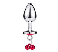 Plug anale Plug anale in metallo con cuore in cristallo con campanelli Buttplug a tocco liscio Palline anali Giocattoli sessuali per uomini Donne Adulti