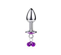 Plug anale Plug anale in metallo con cuore in cristallo con campanelli Buttplug a tocco liscio Palline anali Giocattoli sessuali per uomini Donne Adulti