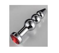 Plug anale Plug anale in metallo Crystal Bottom Drill Butt Plug Anal principianti 3 Bead Ano Masturbatore Gioco per adulti Giocattolo del sesso Palline anali