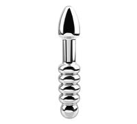 Plug anale Plug anale in metallo Masturbatore anale Macchina del sesso Doppia testa Butt Plug Dildo in acciaio inossidabile Giocattoli del sesso Per Uomo Donna Tappi per allenamento di testa