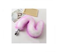 Plug anale Plug anale in metallo staccabile da 70 cm con capelli d'imitazione Coppia cosplay che flirta giocattolo del sesso Design a coda finta Giocattoli di fornitura cosplay (viola-S)