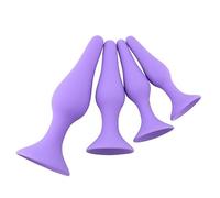 Plug anale Plug anale in silicone di 4 dimensioni Massaggiatore prostatico Culo Butt Plug Gioco per adulti Ano Giocattoli sessuali per coppie maschili femminili