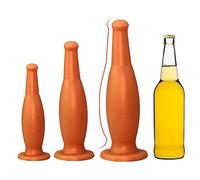 Plug anale Plug anale in silicone - Masturbatori anali e vaginali gay Dildi anali Plug anale grande Massaggio prostatico morbido con ventosa Palline anali Dilatatore dell'ano(Gold,L)