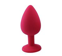 Plug anale Plug anale in silicone S/M/L Plug anale 3 giocattoli sessuali di dimensioni diverse Coppie Giochi anali per adulti Sex shop (rosso taglia M)