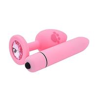 Plug anale Plug anale in silicone sexy con artiglio di gatto con vibratore a 10 velocità rosa unisex butt plug per adulti giocattolo erotico per uomo donna