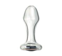 Plug anale Plug anale in vetro cavo cristallo piccolo enorme plug anale dildo con tappo trasparente giocattolo ano