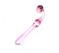 Plug anale Plug anale in vetro di cristallo con doppia testa foderata in rosa, perline finte con pene g, masturbatore, macchina del sesso, giocattolo del sesso Per uomini donne