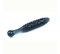 Plug anale Plug anale in vetro granulato nero Doppio dildo Buttplug Macchina del sesso Plug anale in vetro Giocattoli sessuali Per Macchina del sesso per coppie