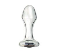 Plug anale Plug anale in vetro speculum cavo, piccolo enorme plug anale in cristallo, con tappo, macchina del sesso, giocattolo trasparente per l'ano