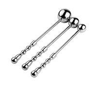 Plug anale Plug anale maschile in acciaio inossidabile perline di testa G Spot bastone per massaggio prostatico maschile doppio vibratore giocattolo del sesso della vagina vibratore anale