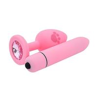 Plug anale Plug anale rosa giocattolo del sesso di testa Per donne uomini gel di silice vibratore proiettile erotico giocattolo anale prodotto gay per adulti masturbatore dildo
