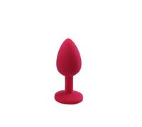 Plug anale Plug anale Sex Toys Diamond Silicone Butt Plug Divertenti giocattoli per adulti Stimolatori(Red-L)