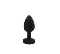Plug anale Plug anale Sex Toys Diamond Silicone Butt Plug Divertenti giocattoli per adulti Stimolatori(Black-S)