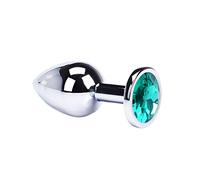 Plug anale Plug anale Sex Toys Rotondo in metallo inossidabile Acciaio liscio Butt Piccola coda Dildo Intimo Goods(Green-L)