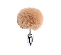 Plug anale Plug anale Tail Role Play Massager della prostata in acciaio inossidabile Smooth Touch Tail Sex Gay (inossidabile marrone)