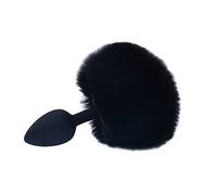 Plug anale Plug anale Tail Role Play Massager della prostata in acciaio inossidabile Smooth Touch Tail Sex Gay (silicone nero)