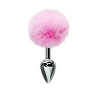 Plug anale Plug anale Tail Role Play Massager della prostata in acciaio inossidabile Smooth Touch Tail Sex Gay (inossidabile rosa)