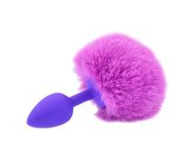 Plug anale Plug anale Tail Role Play Massager della prostata in acciaio inossidabile Smooth Touch Tail Sex Gay (silicone viola)