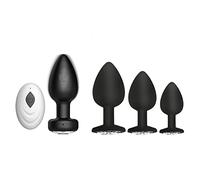 Plug anale Plug anale telecomandato 10 frequenza USB di ricarica vibratore plug anale vibratore plug anale masturbatore giocattoli Per coppia (set nero di quattro)