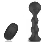 Plug anale Plug anale vibrante con perline anali con massaggio di stimolazione della prostata a distanza 9 Giocattolo vibratore vibrante per allenamento anale
